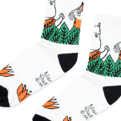Moomin Jungle Women's Retro Socks - White