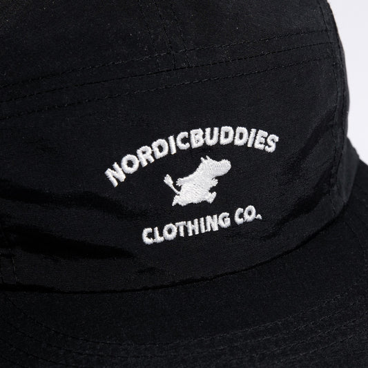 Moomintroll Adventure Nylon 5-panel Cap - Black