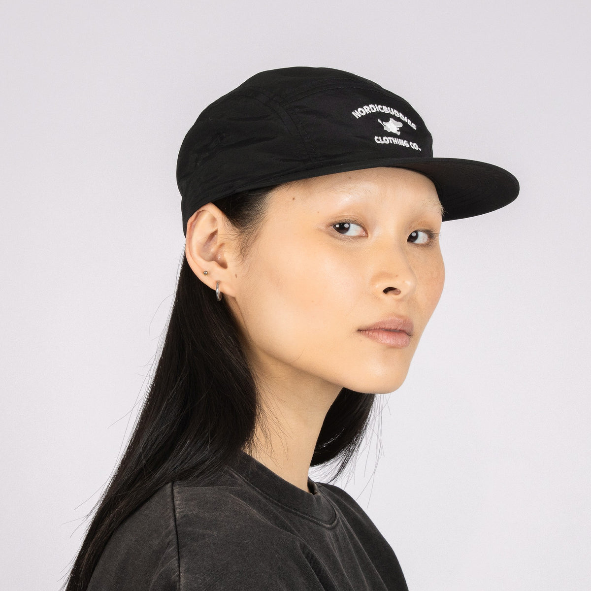 Moomintroll Adventure Nylon 5-panel Cap - Black